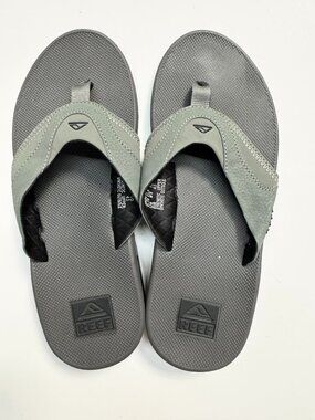 REEF Fanning Men's Flip Flops, Sage Green Size 10